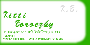 kitti boroczky business card